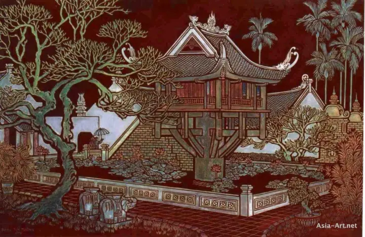 gui tranh son mai di my
